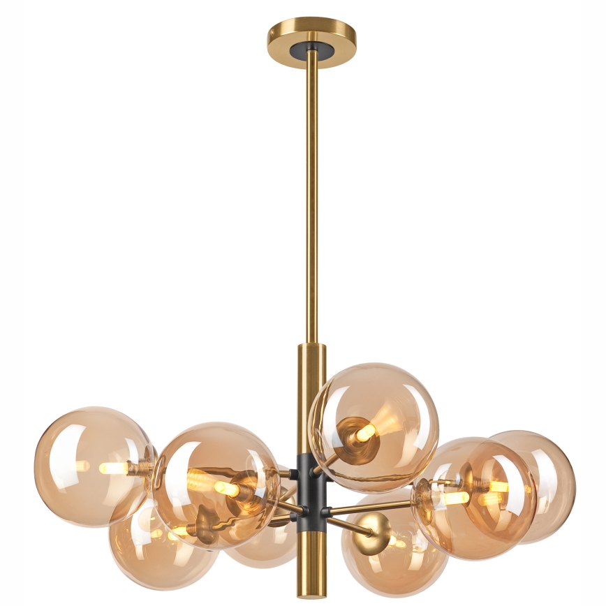 Lámpara colgante ROLLO 8xG9/5W/230V dorado/beige ahumado
