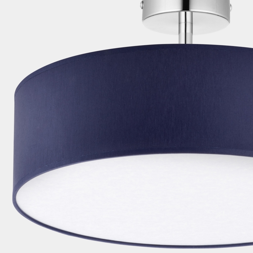 Lámpara colgante RONDO 4xE27/15W/230V diámetro 40 cm azul
