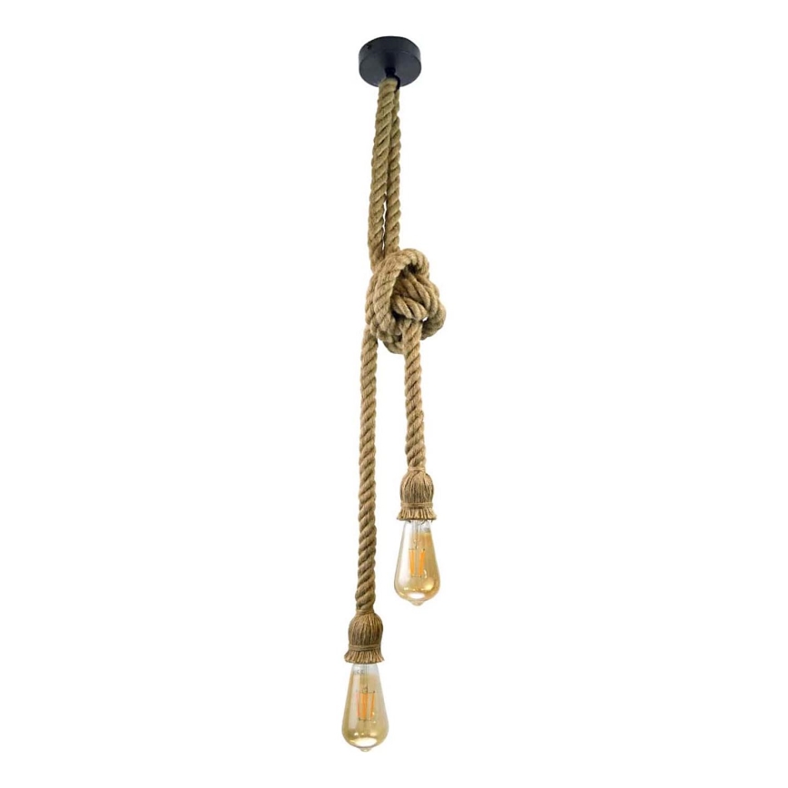 Lámpara colgante ROPE 2xE27/12W/230V