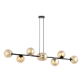 Lámpara colgante ROSSI 8xE14/10W/230V negro/beige