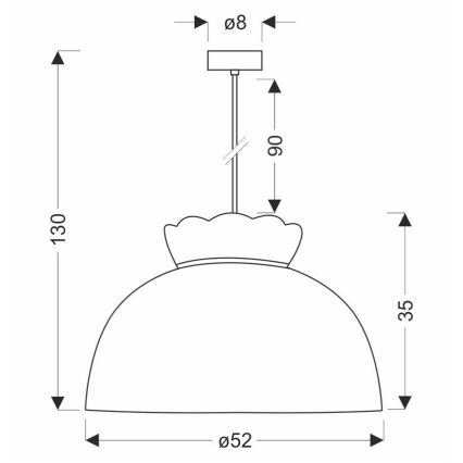Lámpara colgante ROSSINI 1xE27/40W/230V