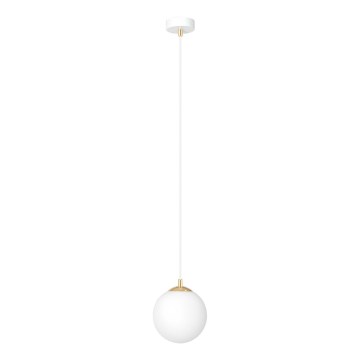 Lámpara colgante ROYAL 1xE14/10W/230V diá. 14 cm blanco