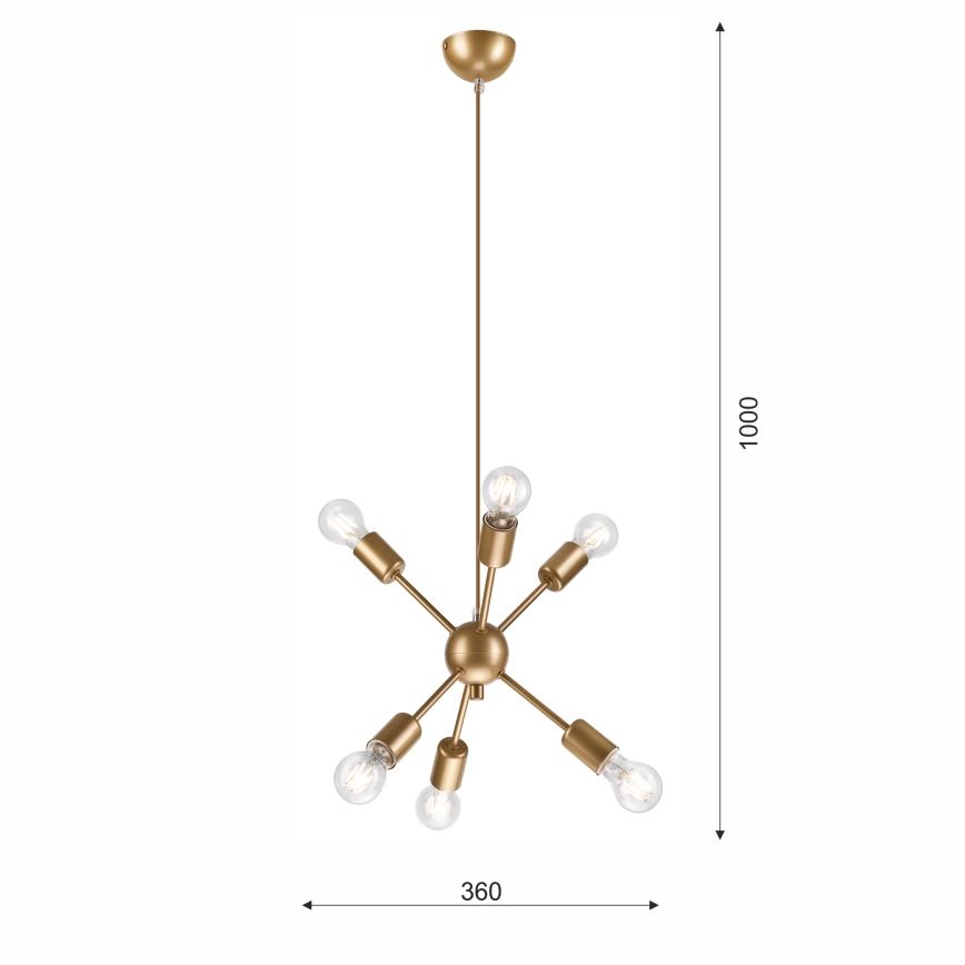 Lámpara colgante RUBY 6xG9/60W/230V