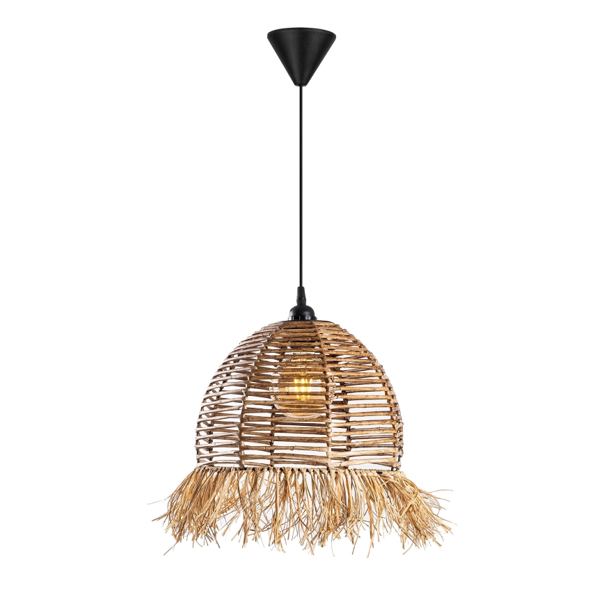 Lámpara colgante RUYO 1xE27/40W/230V marrón