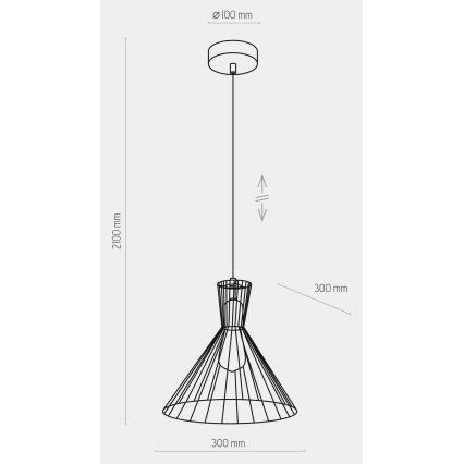 Lámpara colgante SAHARA 1xE27/60W/230V