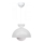 Lámpara colgante SALVA 1xE27/15W/230V blanca