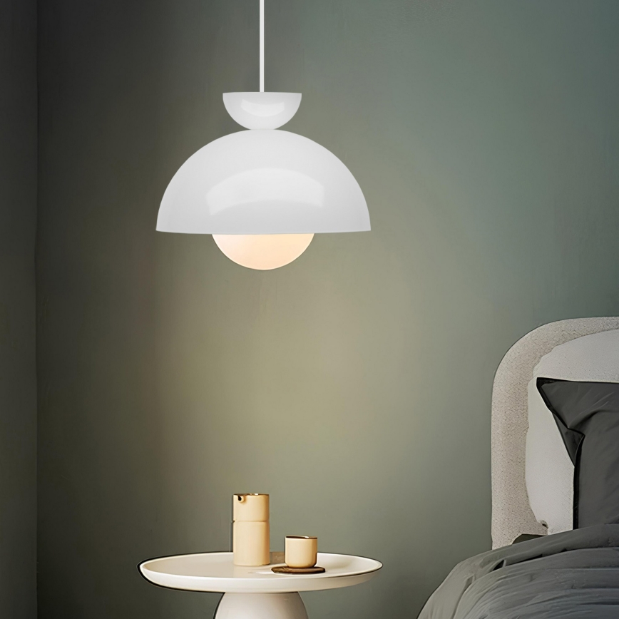 Lámpara colgante SALVA 1xE27/15W/230V blanca