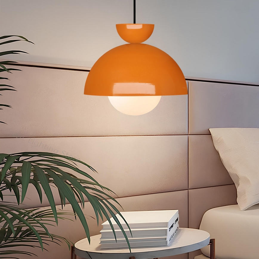 Lámpara colgante SALVA 1xE27/15W/230V naranja