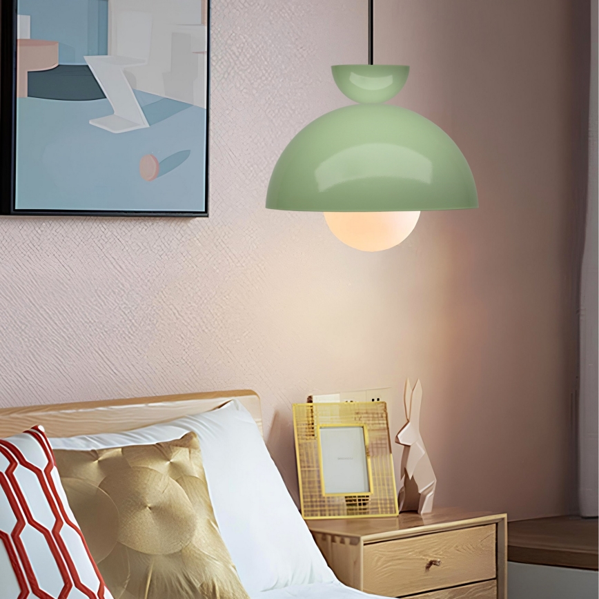 Lámpara colgante SALVA 1xE27/15W/230V verde