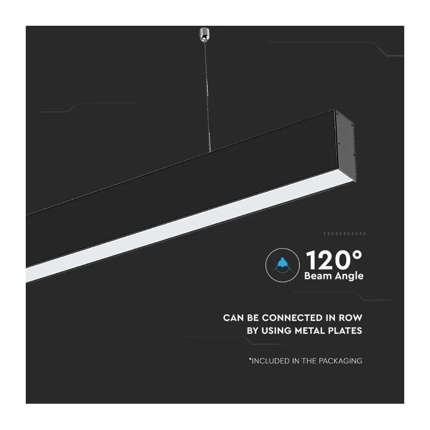 Lámpara colgante SAMSUNG CHIP LED/40W/230V 6400K negro