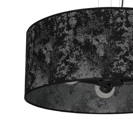 Lámpara colgante SATINO 3xE27/60W/230V negro/gris