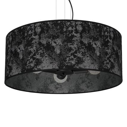 Lámpara colgante SATINO 3xE27/60W/230V negro/gris