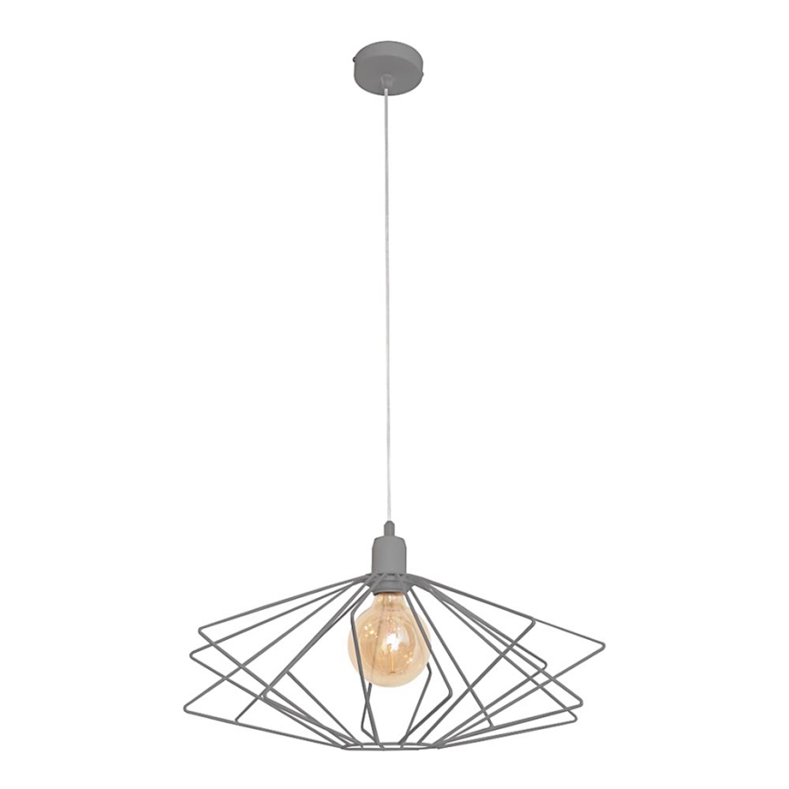 Lámpara colgante SATURN 1xE27/15W/230V gris
