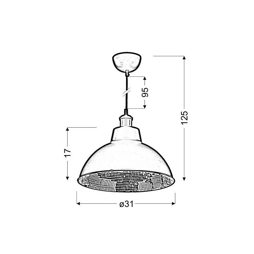 Lámpara colgante SCRIMI 1xE27/60W/230V