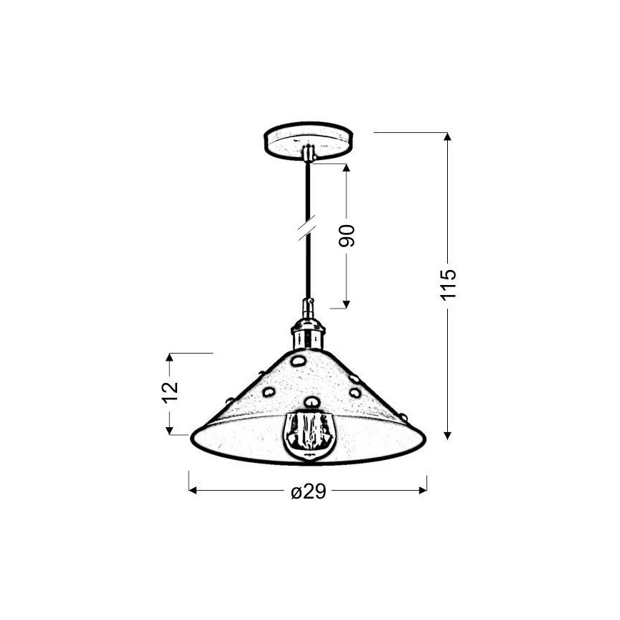Lámpara colgante SCRIMI 1xE27/60W/230V