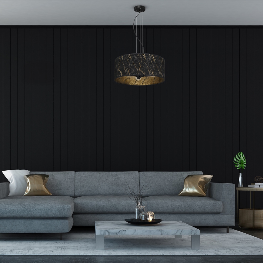 Lámpara colgante SENSO 3xE27/60W/230V negro