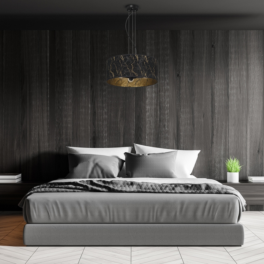Lámpara colgante SENSO 3xE27/60W/230V negro