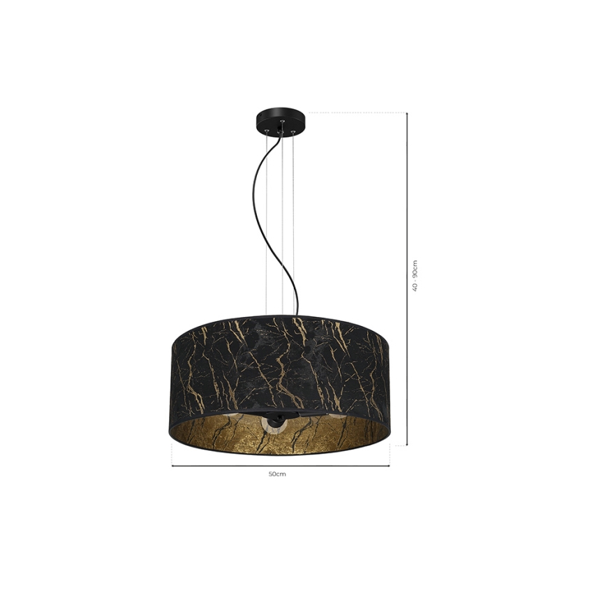Lámpara colgante SENSO 3xE27/60W/230V negro