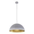 Lámpara colgante SFERA 1xE27/60W/230V diá. 50 cm gris/dorado