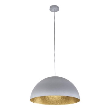 Lámpara colgante SFERA 1xE27/60W/230V diá. 50 cm gris/dorado