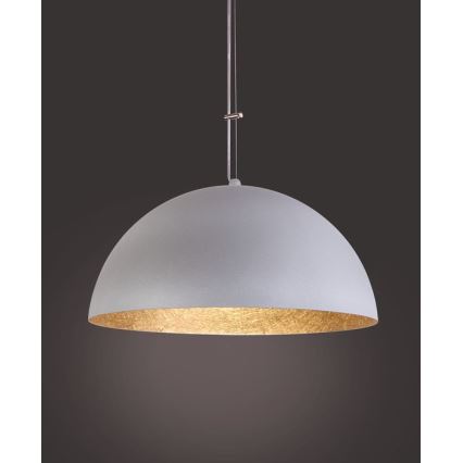 Lámpara colgante SFERA 1xE27/60W/230V diá. 50 cm gris/dorado