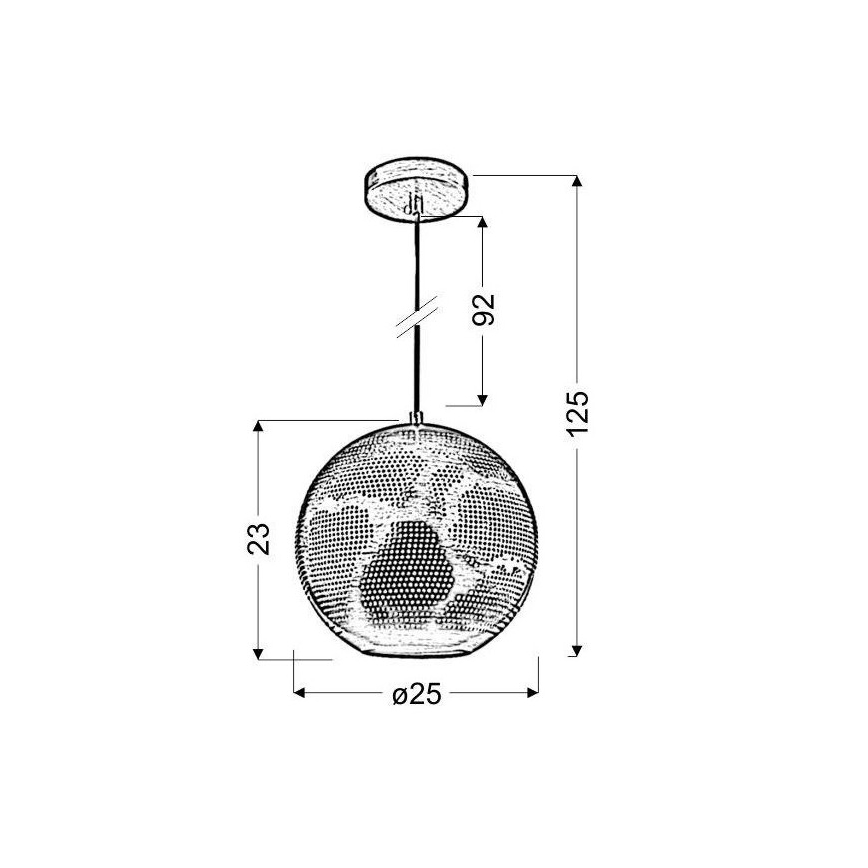 Lámpara colgante SFINKS 1xE27/60W/230V
