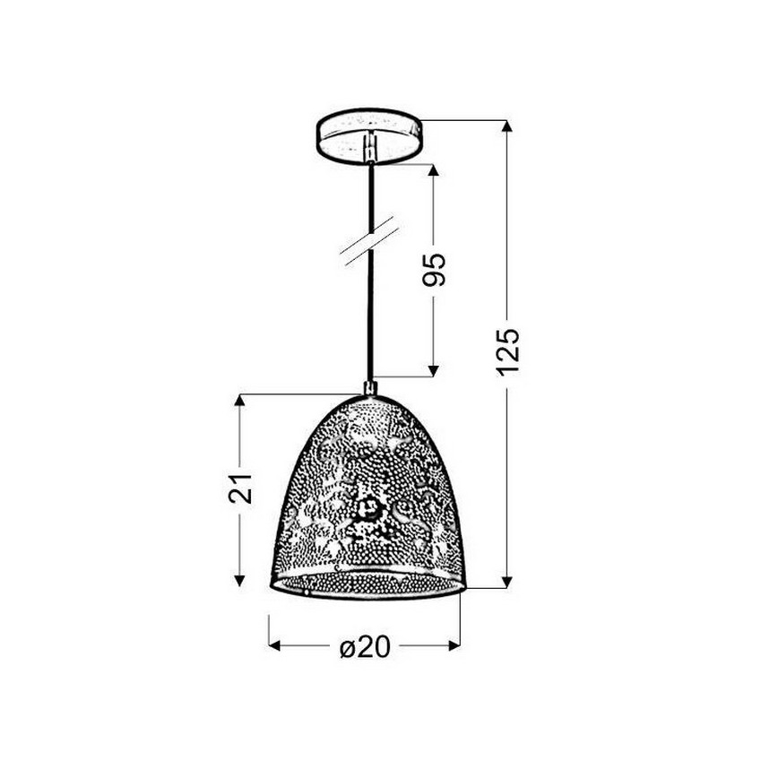Lámpara colgante SFINKS 1xE27/60W/230V