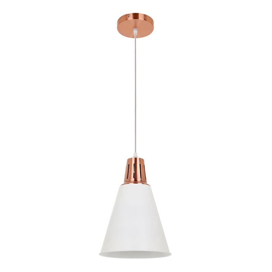 Lámpara colgante SHADE 1xE27/15W/230V cobre/blanco