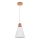 Lámpara colgante SHADE 1xE27/15W/230V cobre/blanco