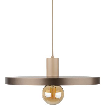 Lámpara colgante SILA 1xE27/15W/230V diá. 40 cm marrón/beige