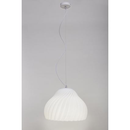 Lámpara colgante SILVO 1xE27/60W/230V diá. 38 cm blanco