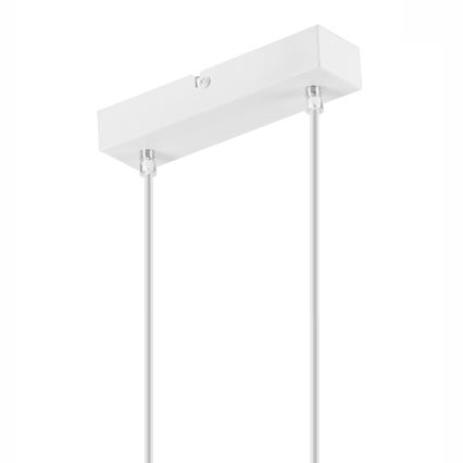 Lámpara colgante SIMON 2xE27/60W/230V blanco/haya