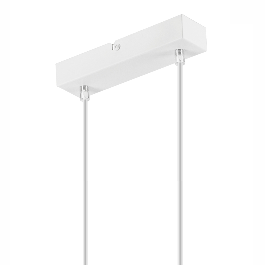Lámpara colgante SIMON 2xE27/60W/230V blanco/haya