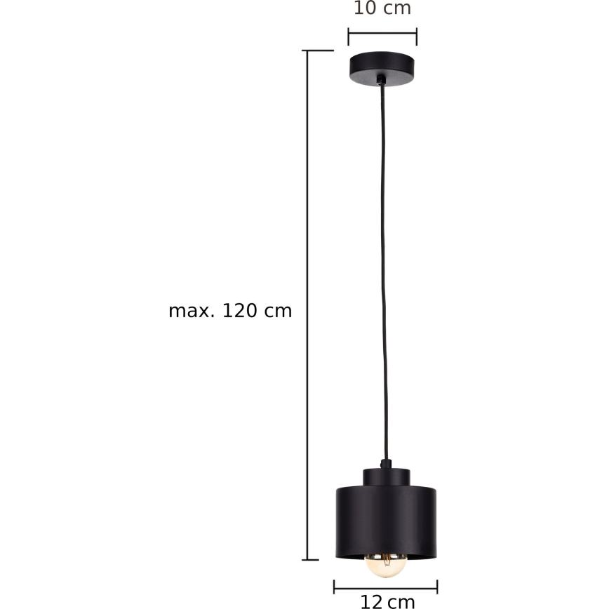 Lámpara colgante SIMPLY BLACK 1xE27/60W/230V