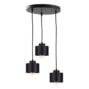 Lámpara colgante SIMPLY BLACK 3xE27/60W/230V diá. 32 cm