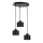 Lámpara colgante SIMPLY BLACK 3xE27/60W/230V diá. 32 cm