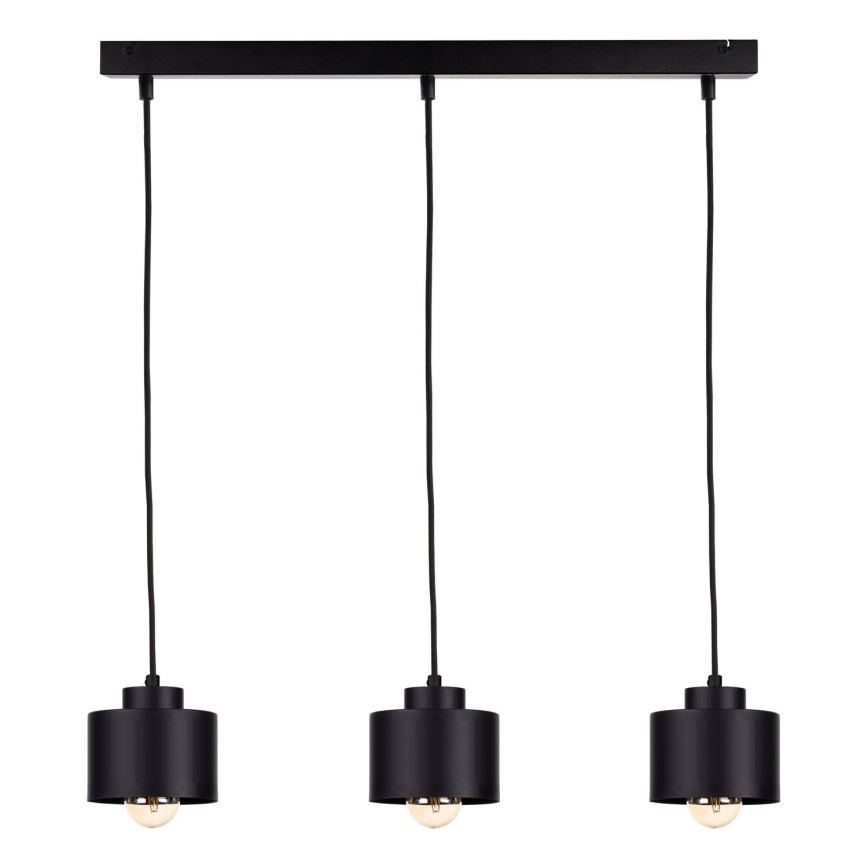 Lámpara colgante SIMPLY BLACK 3xE27/60W/230V