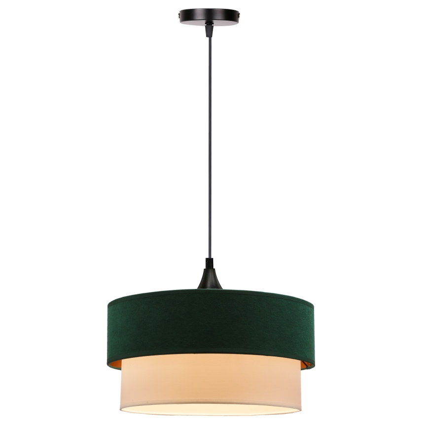 Lámpara colgante SINAGRA 1xE27/60W/230V Verde/blanco