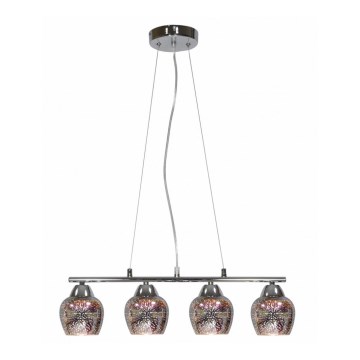 Lámpara colgante SIRIUS 4xE27/60W/230V