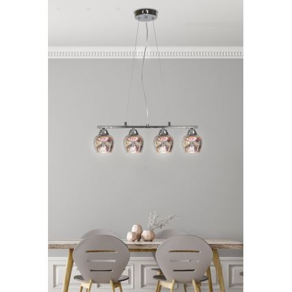 Lámpara colgante SIRIUS 4xE27/60W/230V