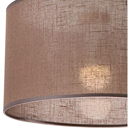 Lámpara colgante SIRJA 1xE27/60W/230V marrón