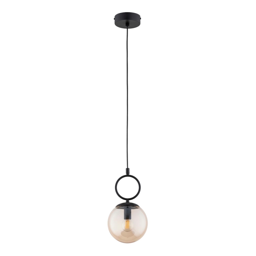 Lámpara colgante SITRO 1xE14/10W/230V negro/ahumado beige