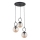 Lámpara colgante SITRO 3xE14/10W/230V negro/beige ahumado
