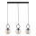 Lámpara colgante SITRO 3xE14/10W/230V negro/beige ahumado
