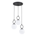 Lámpara colgante SITRO 3xE14/10W/230V negro/blanco