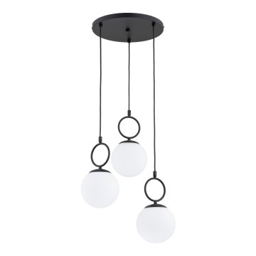 Lámpara colgante SITRO 3xE14/10W/230V negro/blanco