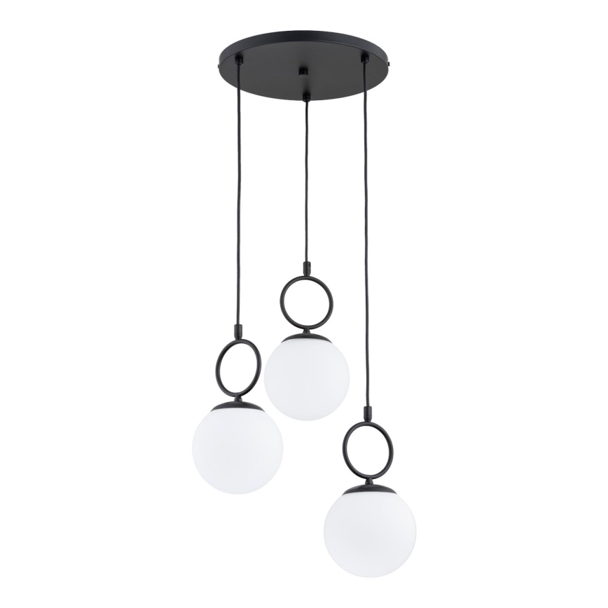 Lámpara colgante SITRO 3xE14/10W/230V negro/blanco