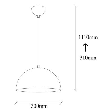 Lámpara colgante SIVANI 1xE27/40W/230V blanco