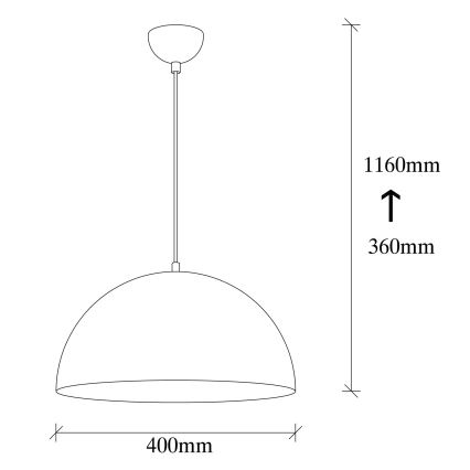 Lámpara colgante SIVANI 1xE27/40W/230V