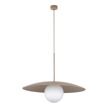 Lámpara colgante SLATE 1xE27/15W/230V diá. 65 cm beige